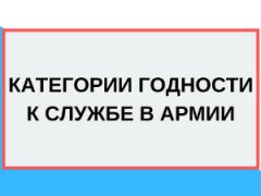 Категории годности для службы в армии